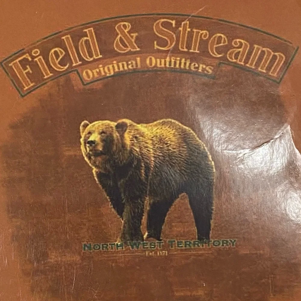 Field &‎ Stream Bear Blanket Microfleece Sherpa Throw Original Outfitters NWT